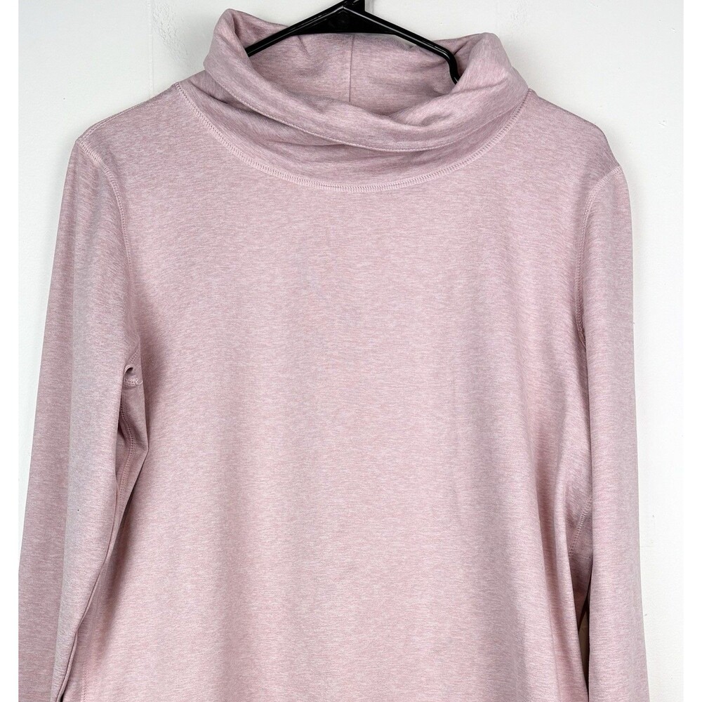 Gaiam Women's M Sweatshirt Yoga Athlesiure Cowl Neck Turtle Neck Pink Relaxed